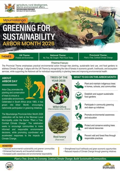 Greening for Sustainability: Mpumalanga Celebrates Arbor Month 202