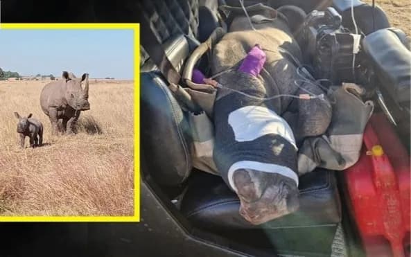 Month-Old Rhino Calf Rescued After Mother Killed in Mpumalanga