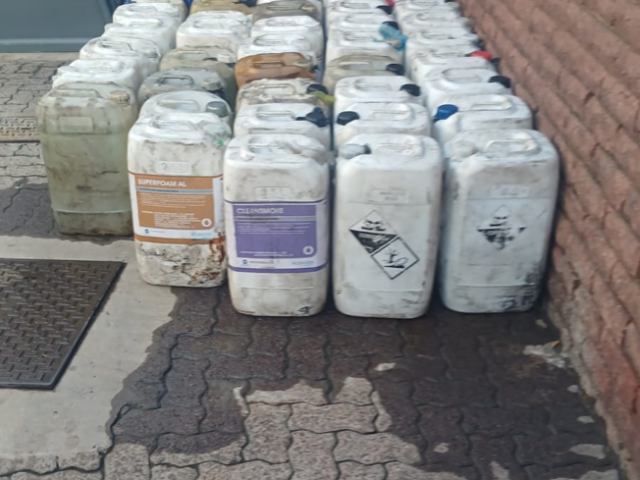 TWO SUSPECTS ARRESTED WITH 1 200 LITRES OF SUSPECTED STOLEN DIESEL IN WITBANK